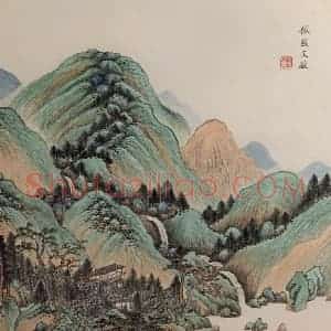 清代 王鉴《仿古山水图册》国画山水作品图片赏析