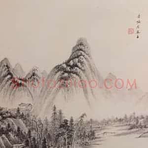 清代 王鉴《仿古山水图册》国画山水作品图片赏析