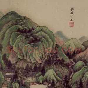 清代 王鉴《仿古山水册》国画山水作品图片赏析