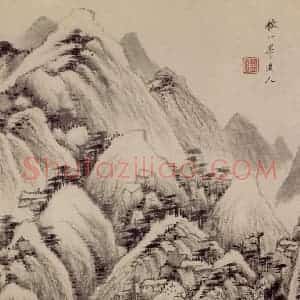 清代 王鉴《仿古山水册》国画山水作品图片赏析