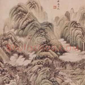 清代 王鉴《仿宋元山水册》国画山水作品图片赏析