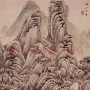 清代 王鉴《仿宋元山水册》国画山水作品图片赏析