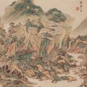 清代 王鉴《仿宋元山水册》国画山水作品图片赏析