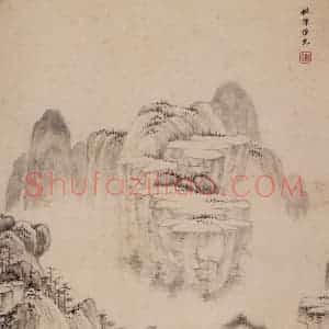 清代 王鉴《仿宋元山水册》国画山水作品图片赏析