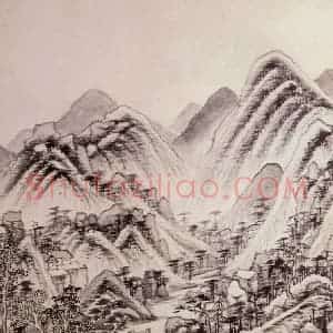 清代 王鉴《仿古山水图册》国画山水作品图片赏析