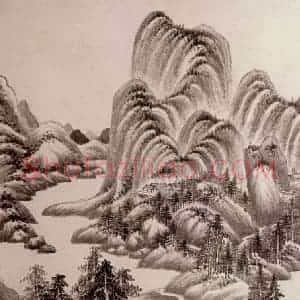 清代 王鉴《仿古山水图册》国画山水作品图片赏析