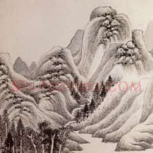 清代 王鉴《仿古山水图册》国画山水作品图片赏析