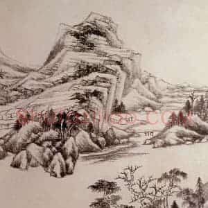 清代 王鉴《仿古山水图册》国画山水作品图片赏析