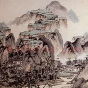 清代 王鉴《仿古山水图册》国画山水作品图片赏析