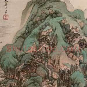 清代 王鉴《仿古山水图册》国画山水作品图片赏析
