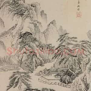 清代 王鉴《仿古山水图册》国画山水作品图片赏析