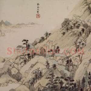清代 王鉴《仿古山水册》国画山水作品图片赏析