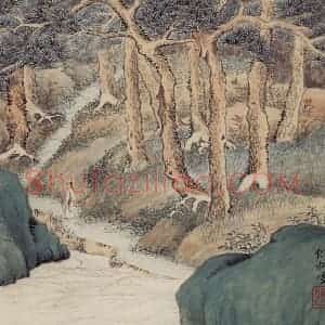清代 王鉴《仿古山水册》国画山水作品图片赏析
