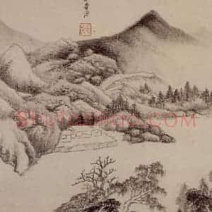 清代 王鉴《仿古山水册》国画山水作品图片赏析