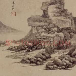 清代 王鉴《仿古山水册》国画山水作品图片赏析