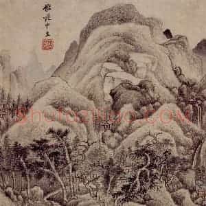 清代 王鉴《仿古山水册》国画山水作品图片赏析