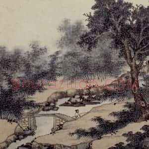 明代 沈周《东庄图册》国画山水作品图片赏析