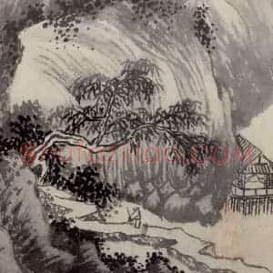 明代 沈周《三绝图册》国画山水作品图片赏析