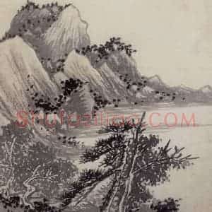 明代 沈周《三绝图册》国画山水作品图片赏析