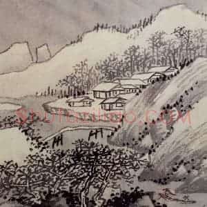 明代 沈周《三绝图册》国画山水作品图片赏析