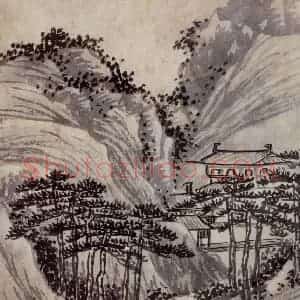 明代 沈周《三绝图册》国画山水作品图片赏析