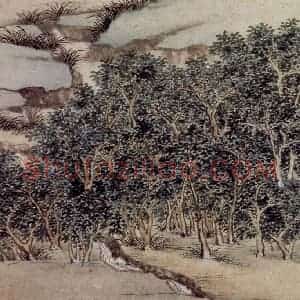 明代 沈周《东庄图册》国画山水作品图片赏析
