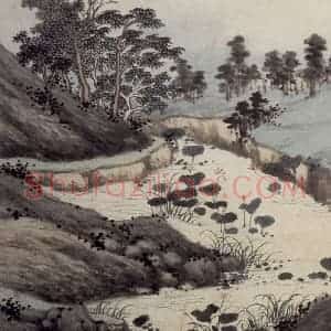 明代 沈周《东庄图册》国画山水作品图片赏析