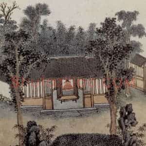 明代 沈周《东庄图册》国画山水作品图片赏析