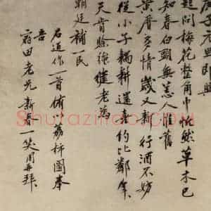 明代 沈周《荔柿图轴》国画花鸟作品图片赏析