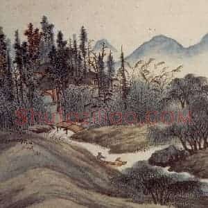 明代 沈周《东庄图册》国画山水作品图片赏析
