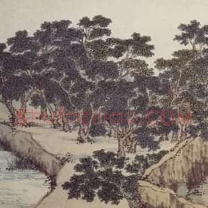 明代 沈周《东庄图册》国画山水作品图片赏析