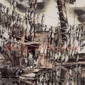 2003年 张道兴《渔汛》国画人物作品图片赏析