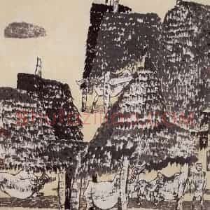 1991年 张道兴《耕者》国画人物作品图片赏析