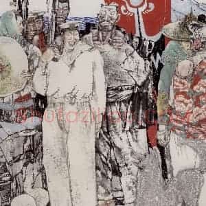 1992年 张道兴《儿子》国画人物作品图片赏析