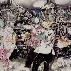 1996年 张道兴《赶海》国画人物作品图片赏析