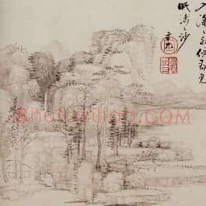 1685年 王翚《仿古山水册》国画山水写意作品图片赏析