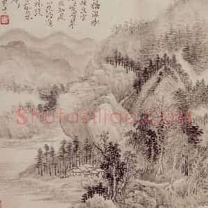 1685年 王翚《仿古山水册》国画山水写意作品图片赏析