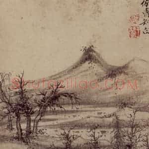 1658年 王翚《仿古山水册》国画山水写意作品图片赏析