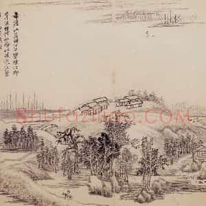 1692年 王翚《仿古山水册》国画山水写意作品图片赏析