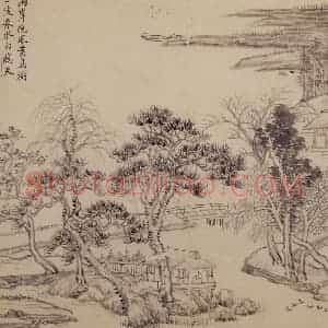 1692年 王翚《仿古山水册》国画山水写意作品图片赏析