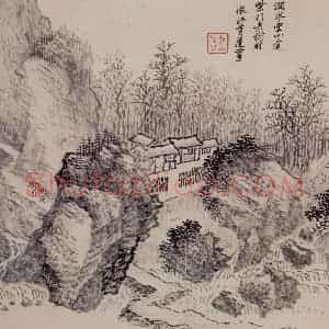 1692年 王翚《仿古山水册》国画山水写意作品图片赏析