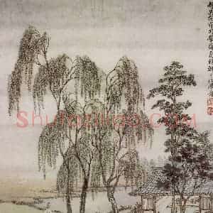 王翚《仿古山水册》国画山水写意作品图片赏析