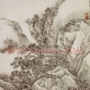 王翚《仿古山水册》国画山水写意作品图片赏析