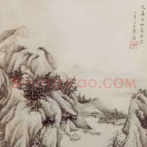 1662年 王翚《仿古山水册》国画山水写意作品图片赏析