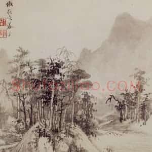 1662年 王翚《仿古山水册》国画山水写意作品图片赏析