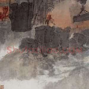 1960年 亚明《钢铁画捃拾集》国画综合作品图片赏析