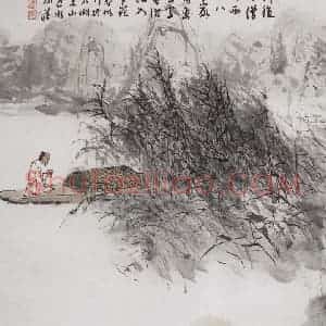 亚明《山水册十开》国画山水作品图片赏析