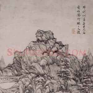 清代 王原祁《仿古山水图屏》国画山水作品图片赏析