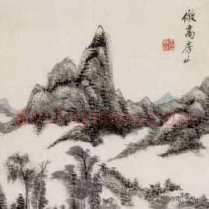 清代 王原祁《仿古山水图册》国画山水作品图片赏析