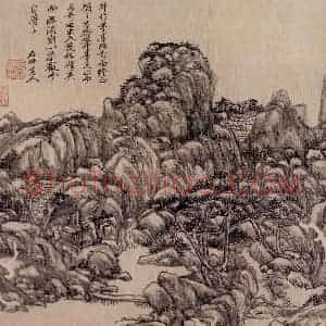 清代 王原祁《山水图册》国画山水作品图片赏析